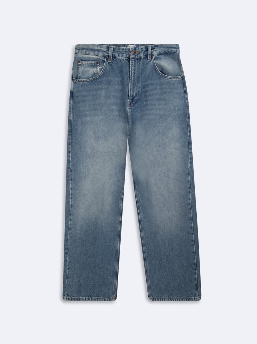 Julıus Geniş Paça Orta Bel Mid Indigo Jean Pantolon