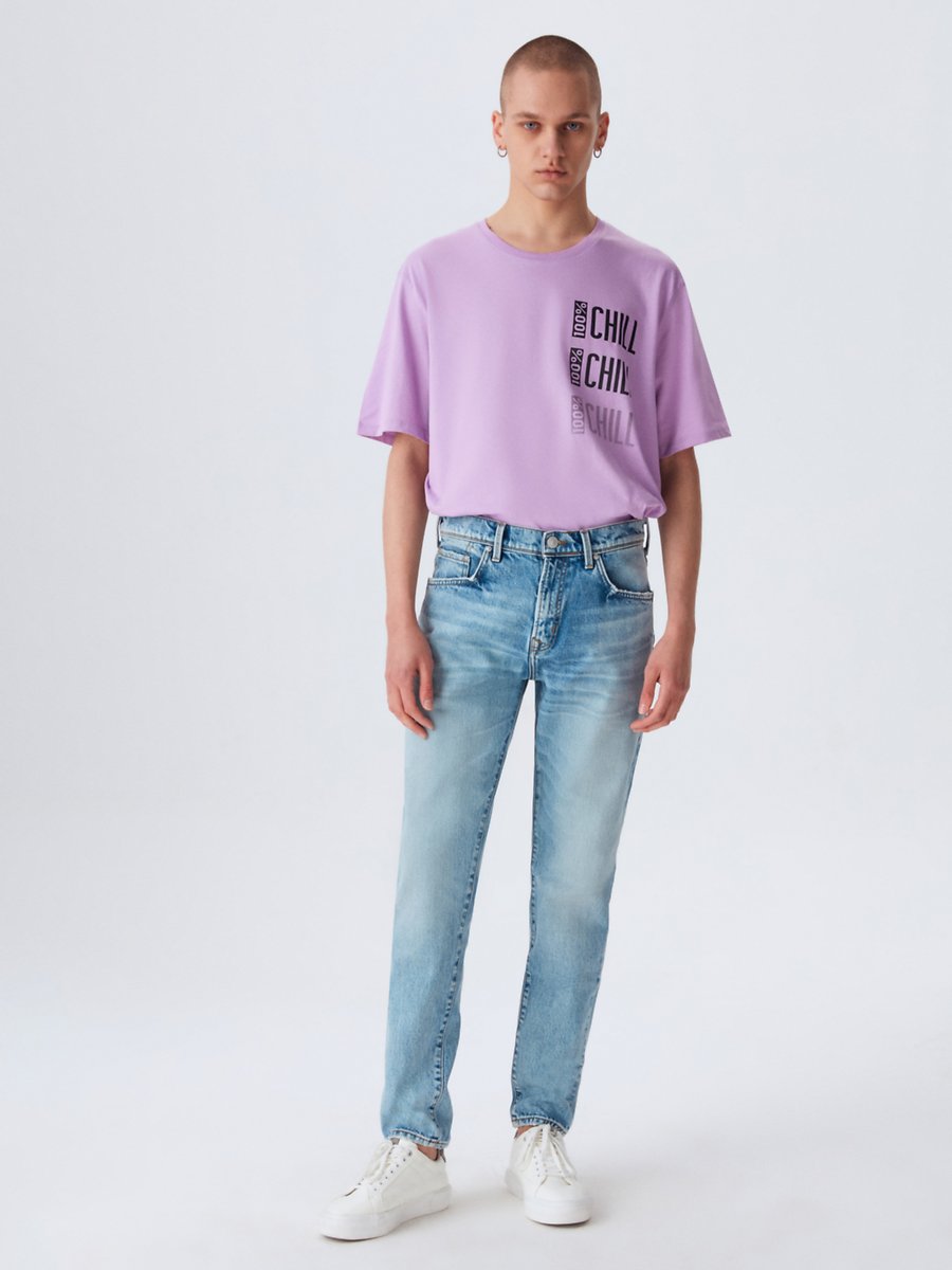 Dıego X Y Dar Paça Orta Bel Mavi Jean Pantolon