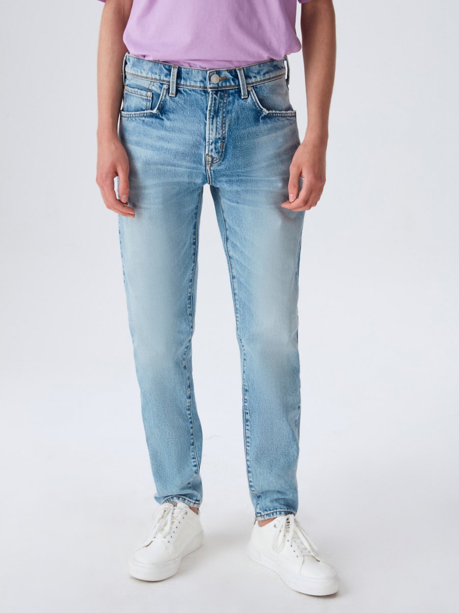 Dıego X Y Dar Paça Orta Bel Mavi Jean Pantolon