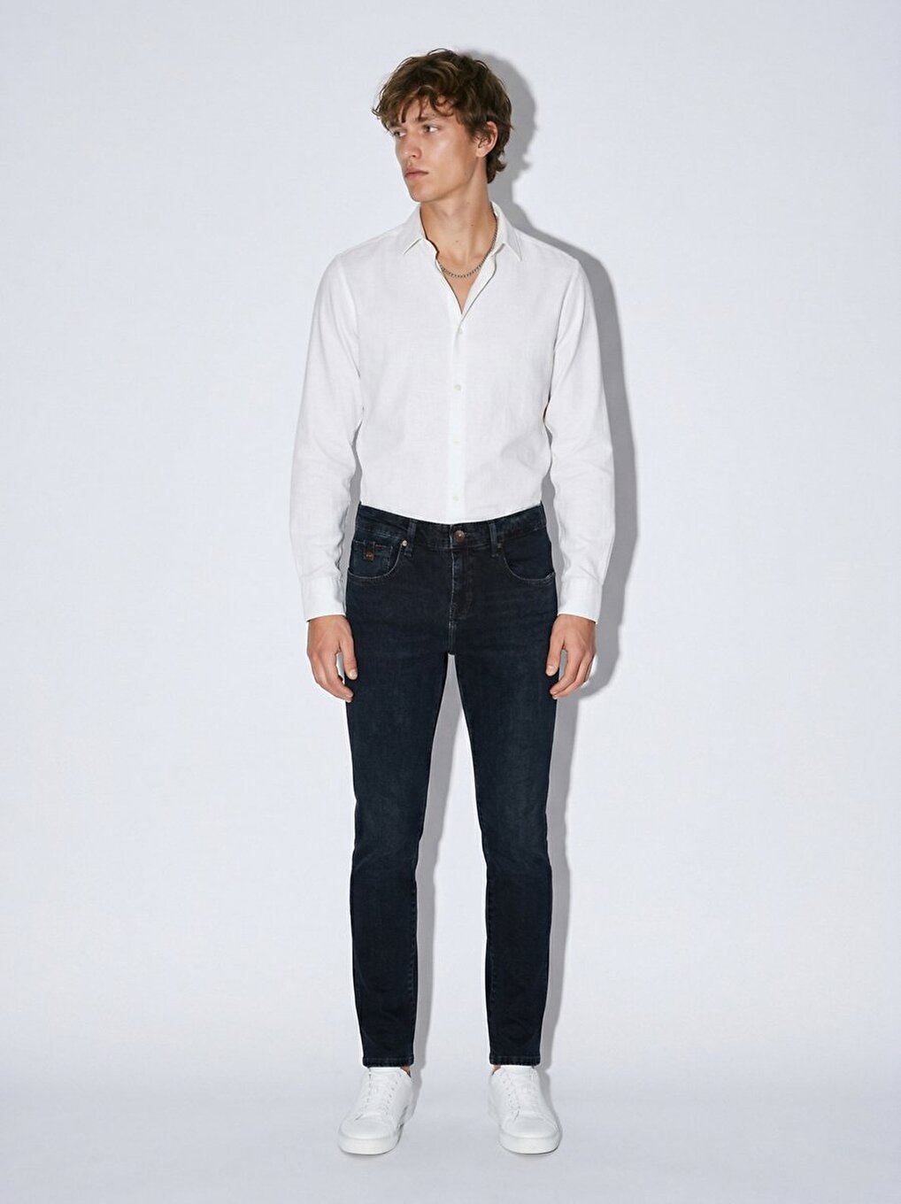 Joshua Skinny Leg Blue Trousers
