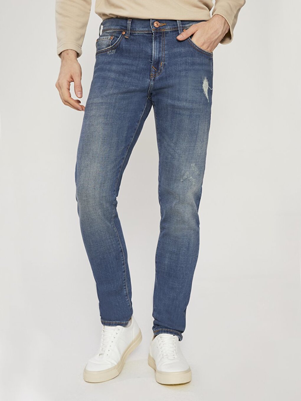 Dıego X Dar Paça Orta Bel Mavi Jean Pantolon