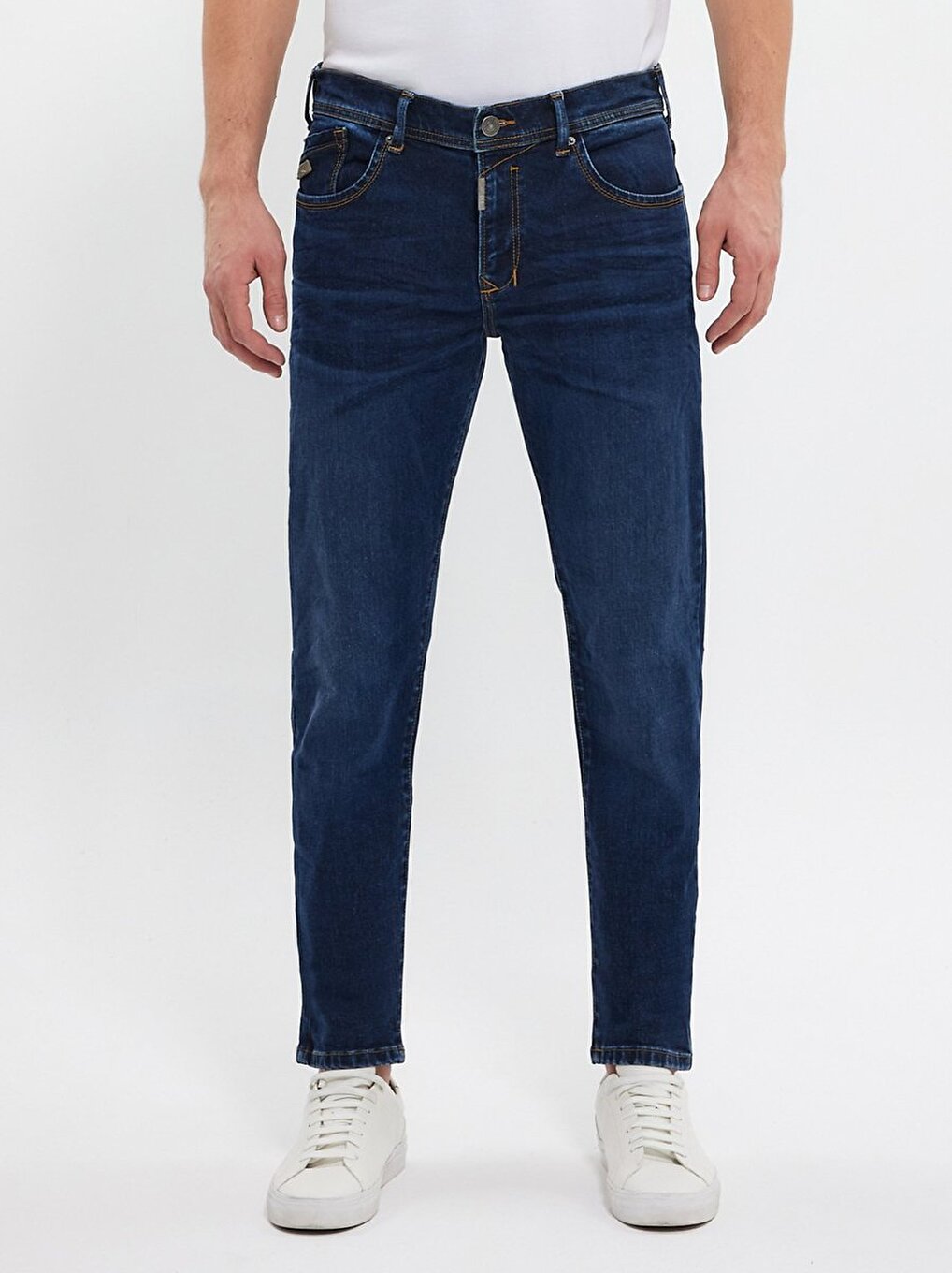 New Dıego X Cou Droit Taille Mi-haute Bleu Moyen Jean Les Pantalons