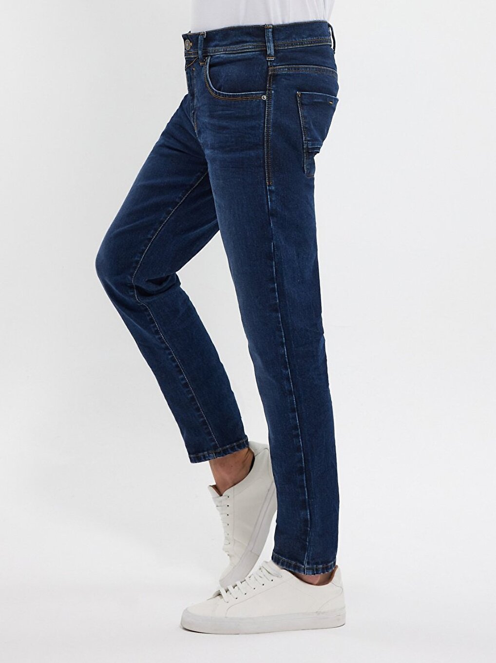 New Dıego X Cou Droit Taille Mi-haute Bleu Moyen Jean Les Pantalons