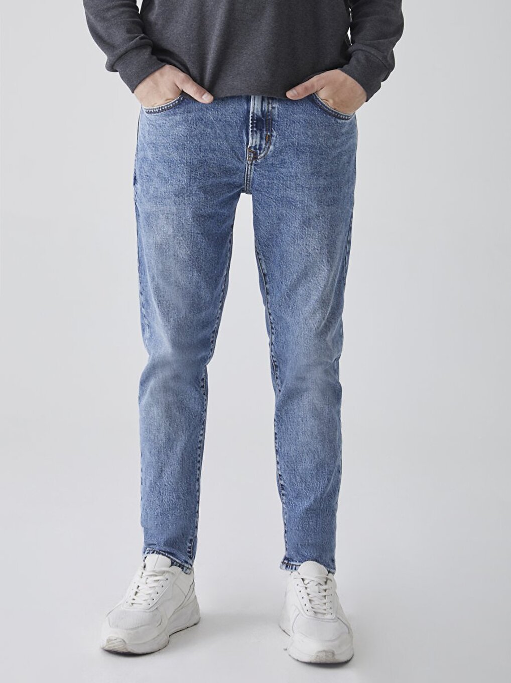 Dıego X Y Dar Paça Orta Bel Mavi Jean Pantolon