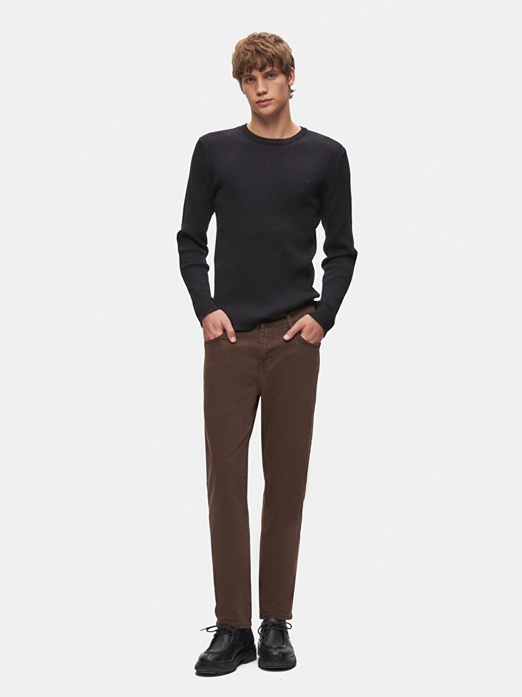 Sawyer Y Skinny Leg Mid Waist Blue Jean Trousers