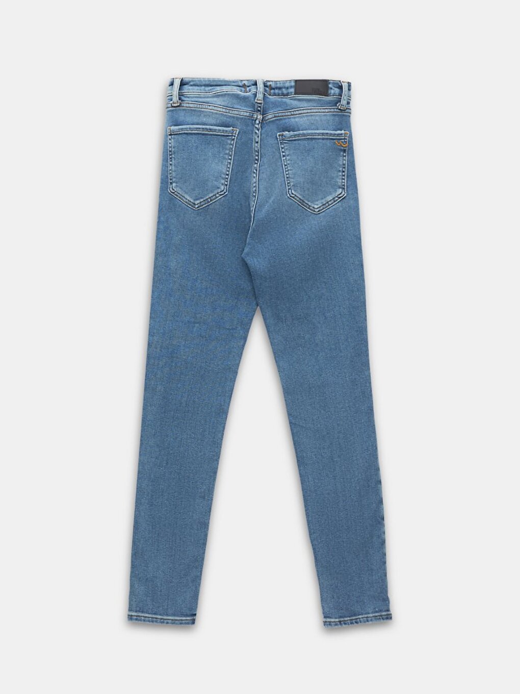 Marcella X Cou Droit Taille Haute Bleu Moyen Jean Les Pantalons