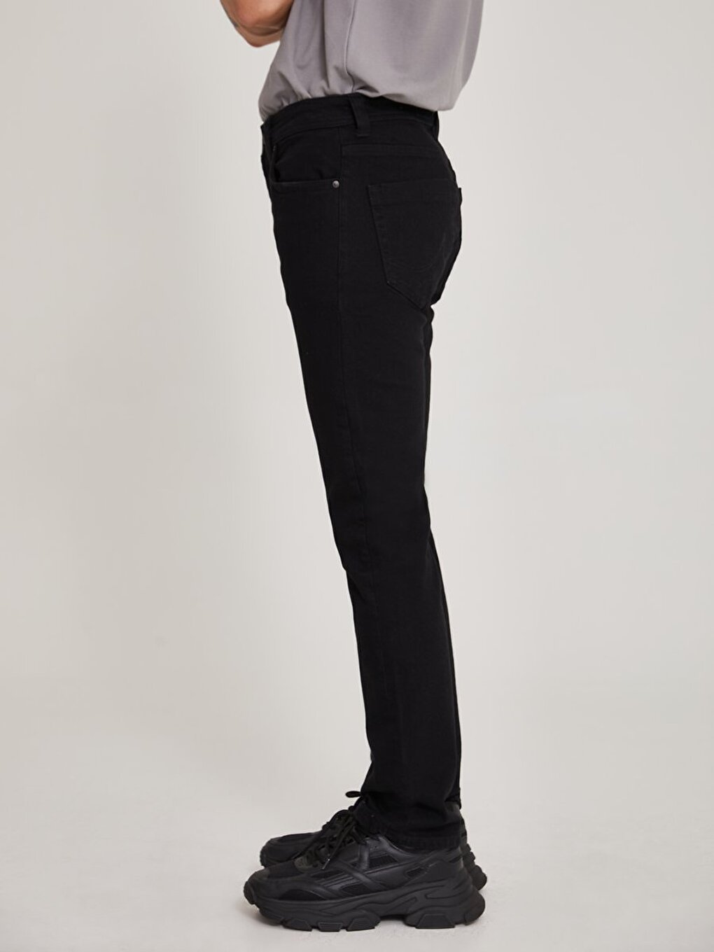 Hollywood Y Straight Leg Black Trousers