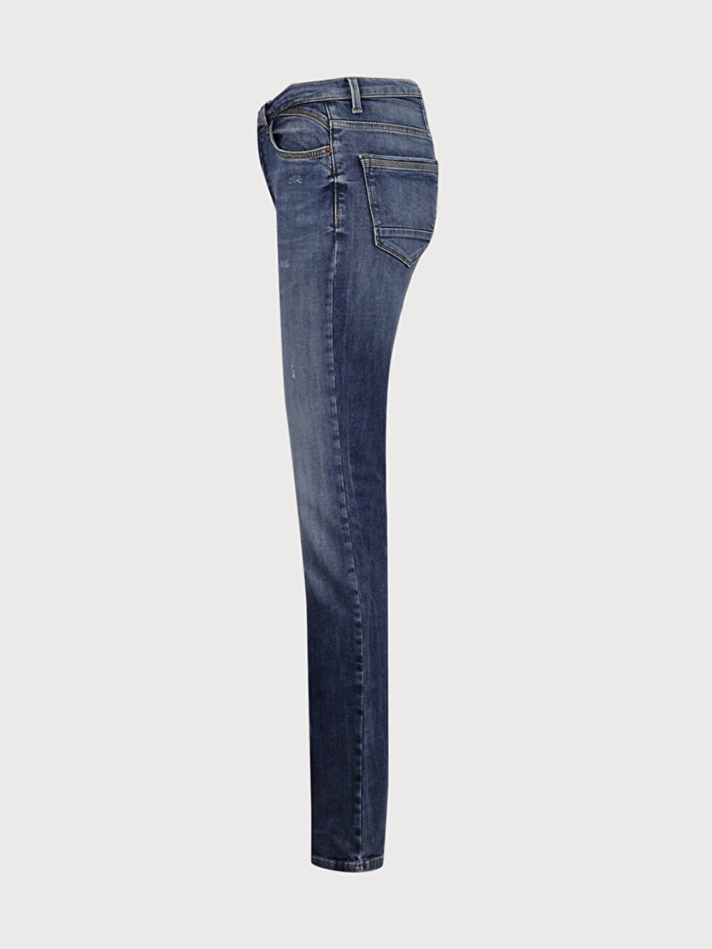 Nena B Cou Droit Taille Haute Bleu Moyen Jean Les Pantalons