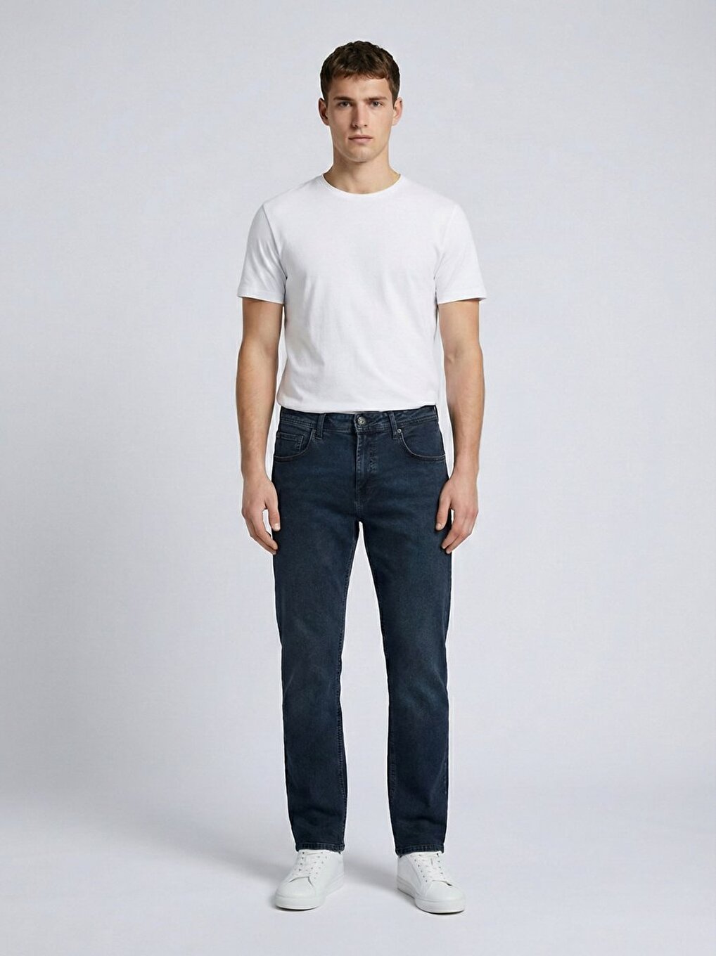 Paul P Straight Leg Blue Trousers