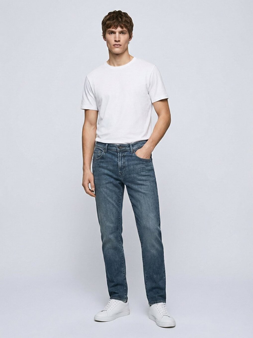 Sawyer P Skinny Leg Blue Trousers