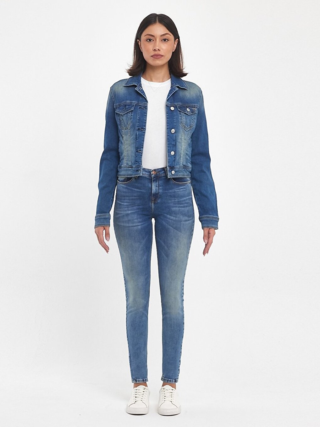 Destın Slim Fit Jean Mavi Ceket