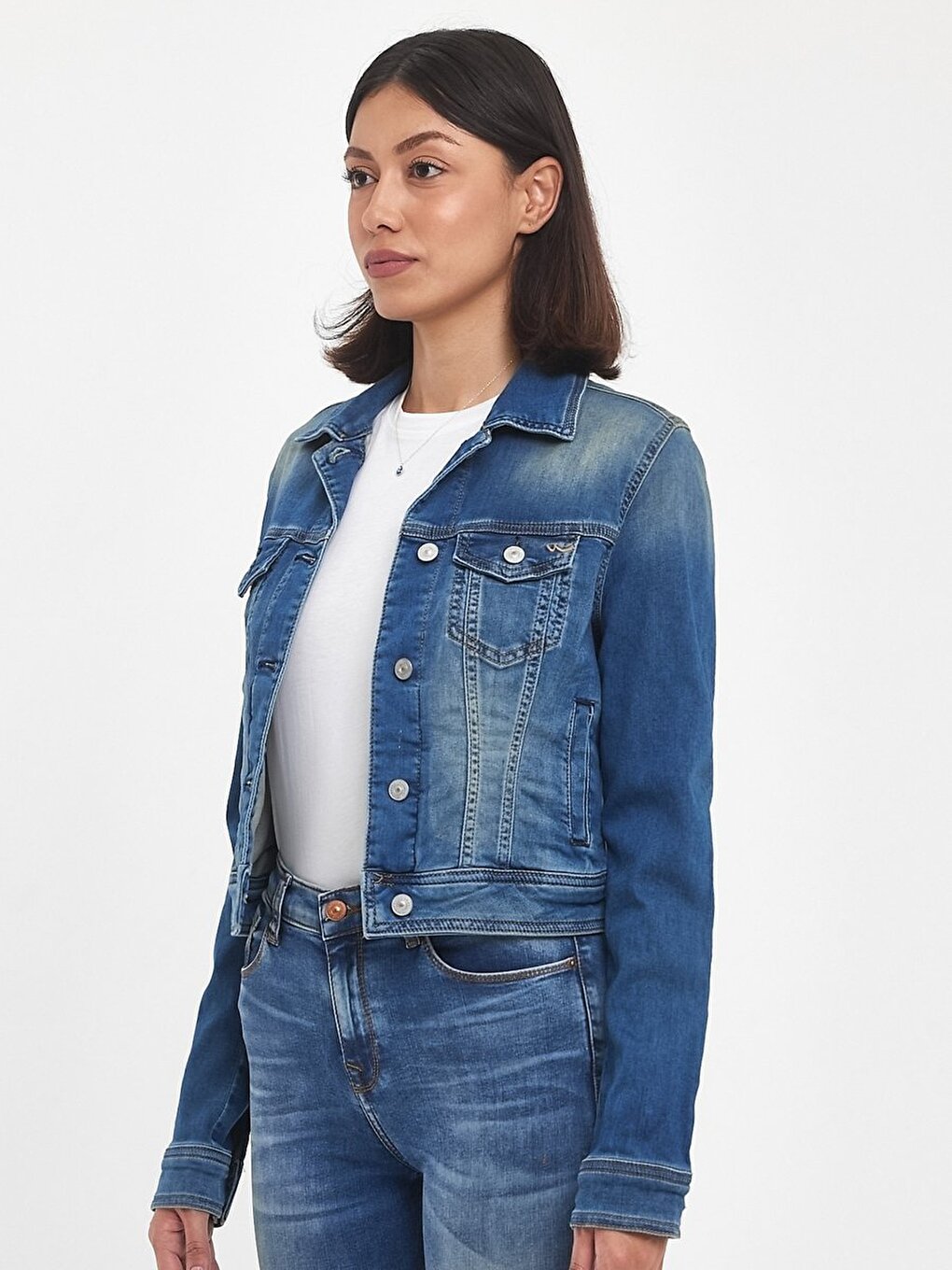 Destın Slim Fit Jean Mavi Ceket