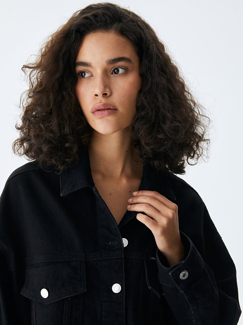 Celıa Oversized Black Jacket