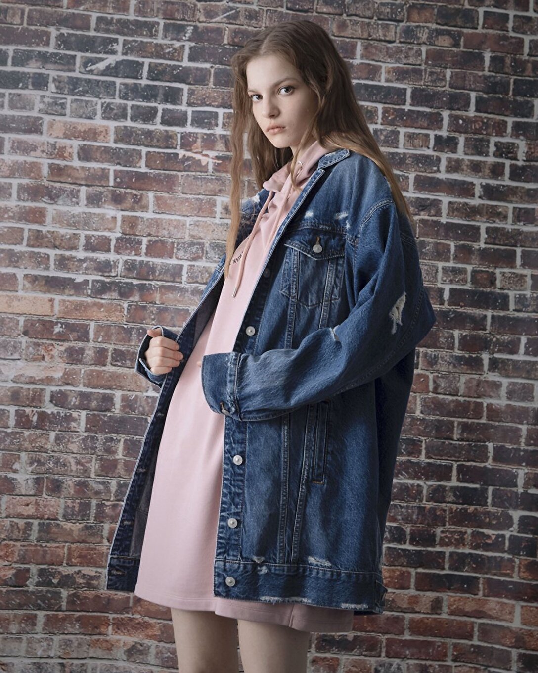 Louısa Oversize Jean Koyu Mavi Ceket