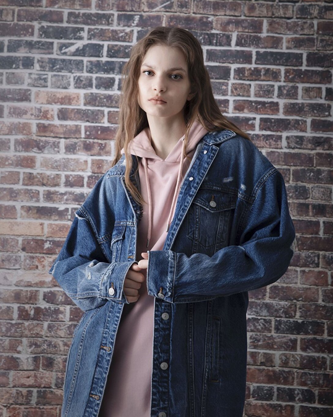 Louısa Oversize Jean Koyu Mavi Ceket