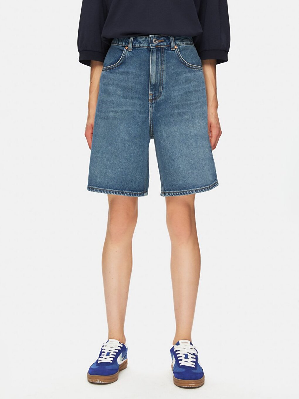 Lores X Coupe Décontractée Bleu Moyen Shorts