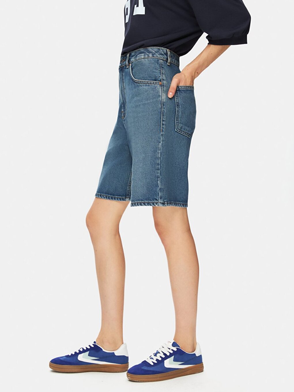 Lores X Coupe Décontractée Bleu Moyen Shorts
