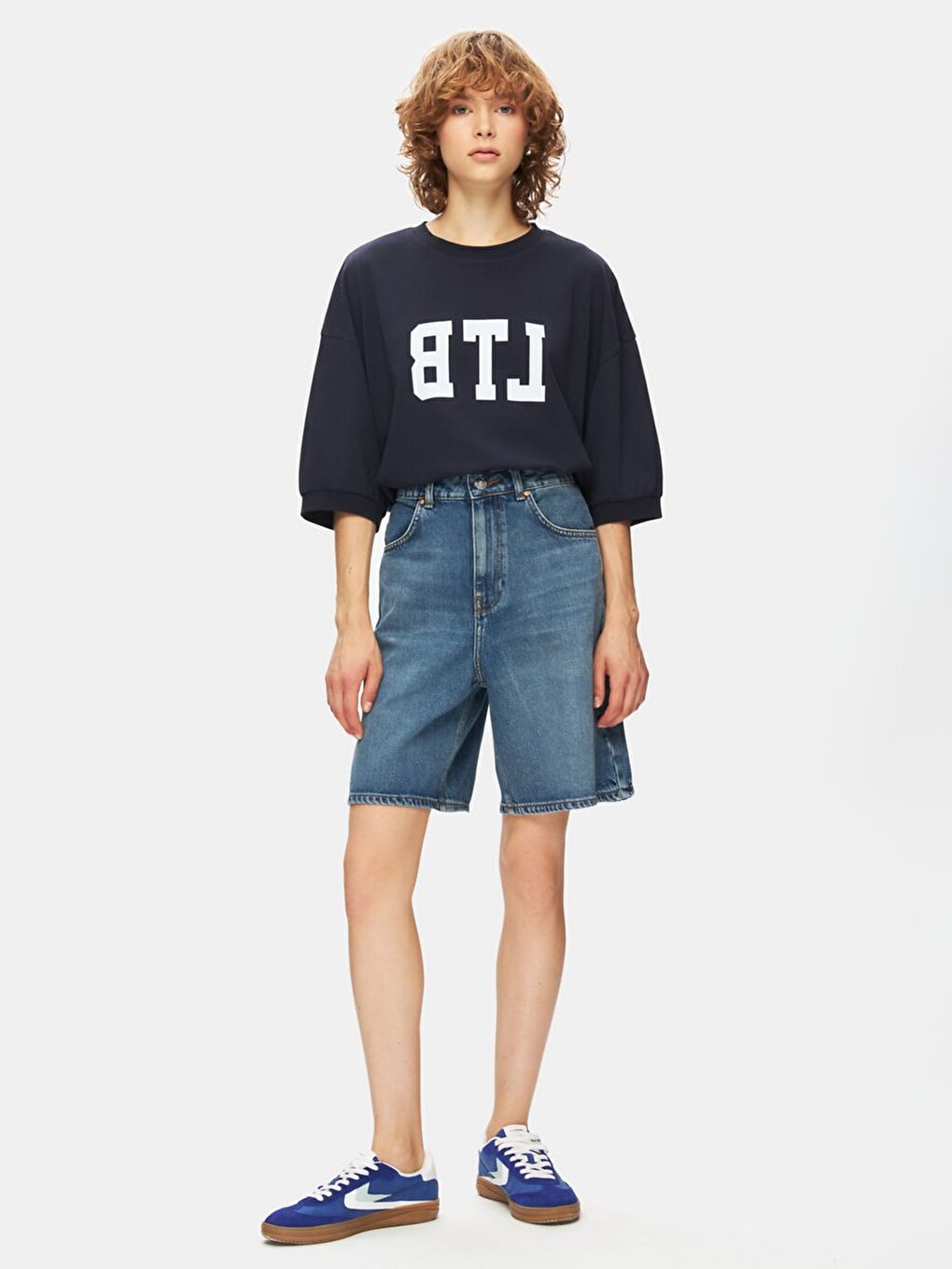 Lores X Coupe Décontractée Bleu Moyen Shorts