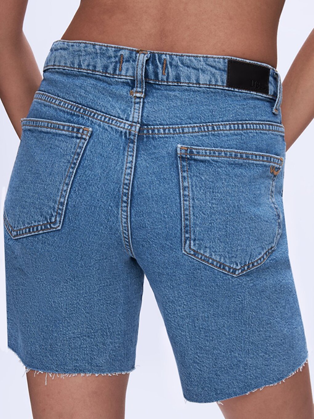 Marıelle Coupe Décontractée Bleu Moyen Shorts