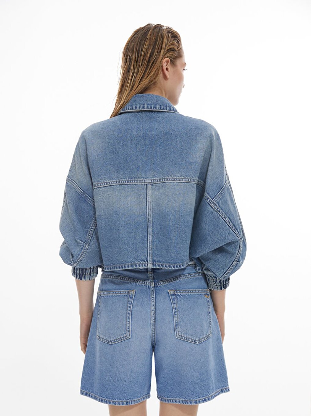 Mencıa Bleu Moyen Veste