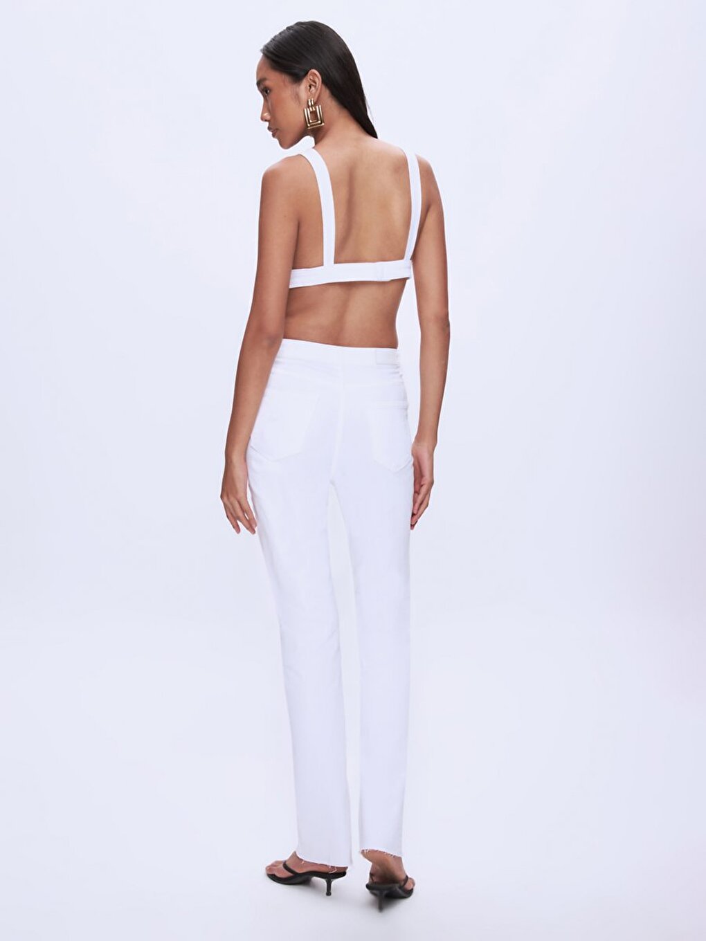 Estelle V-hals Wit Strapless