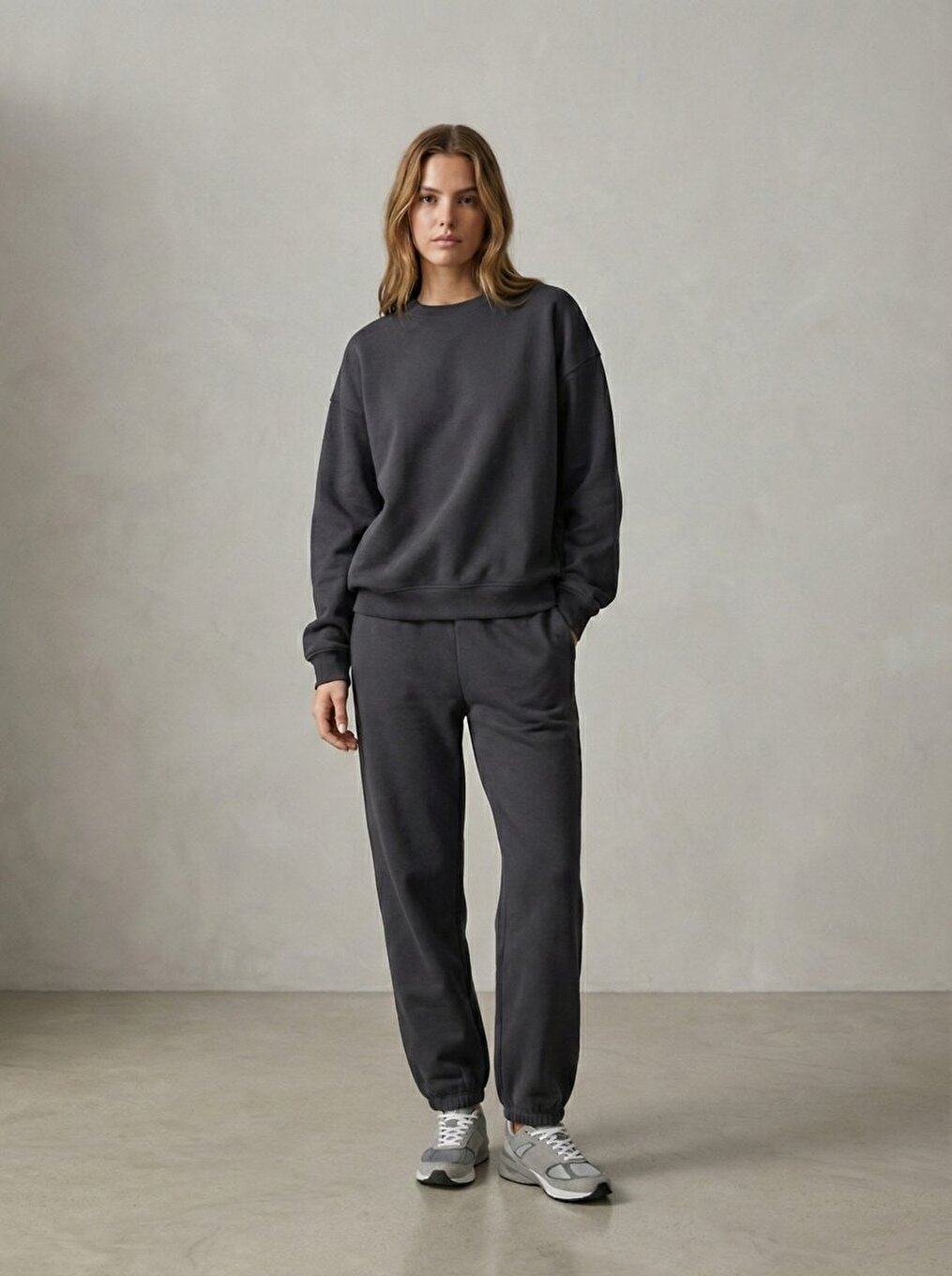 Elastic Waist Skinny Leg Anthracıte Tracksuıt