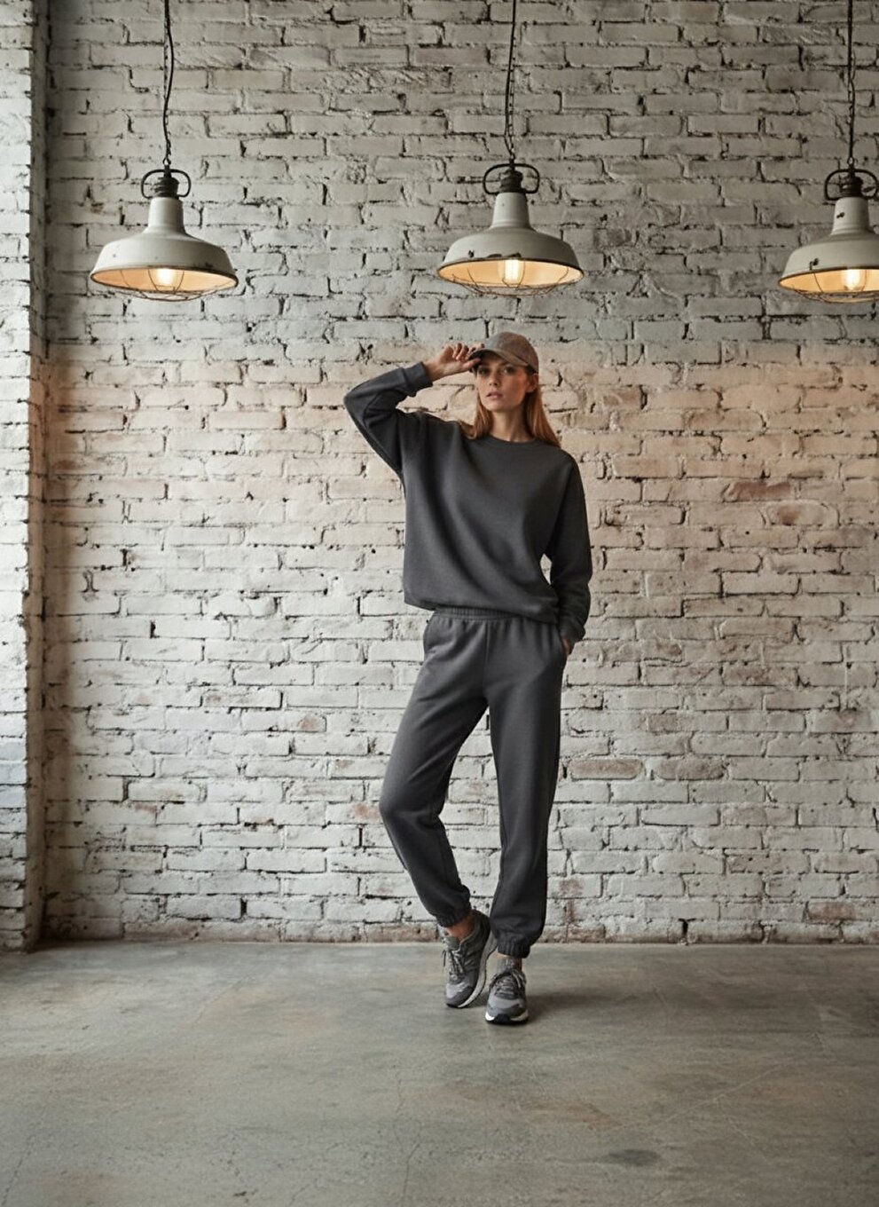 Elastic Waist Skinny Leg Anthracıte Tracksuıt