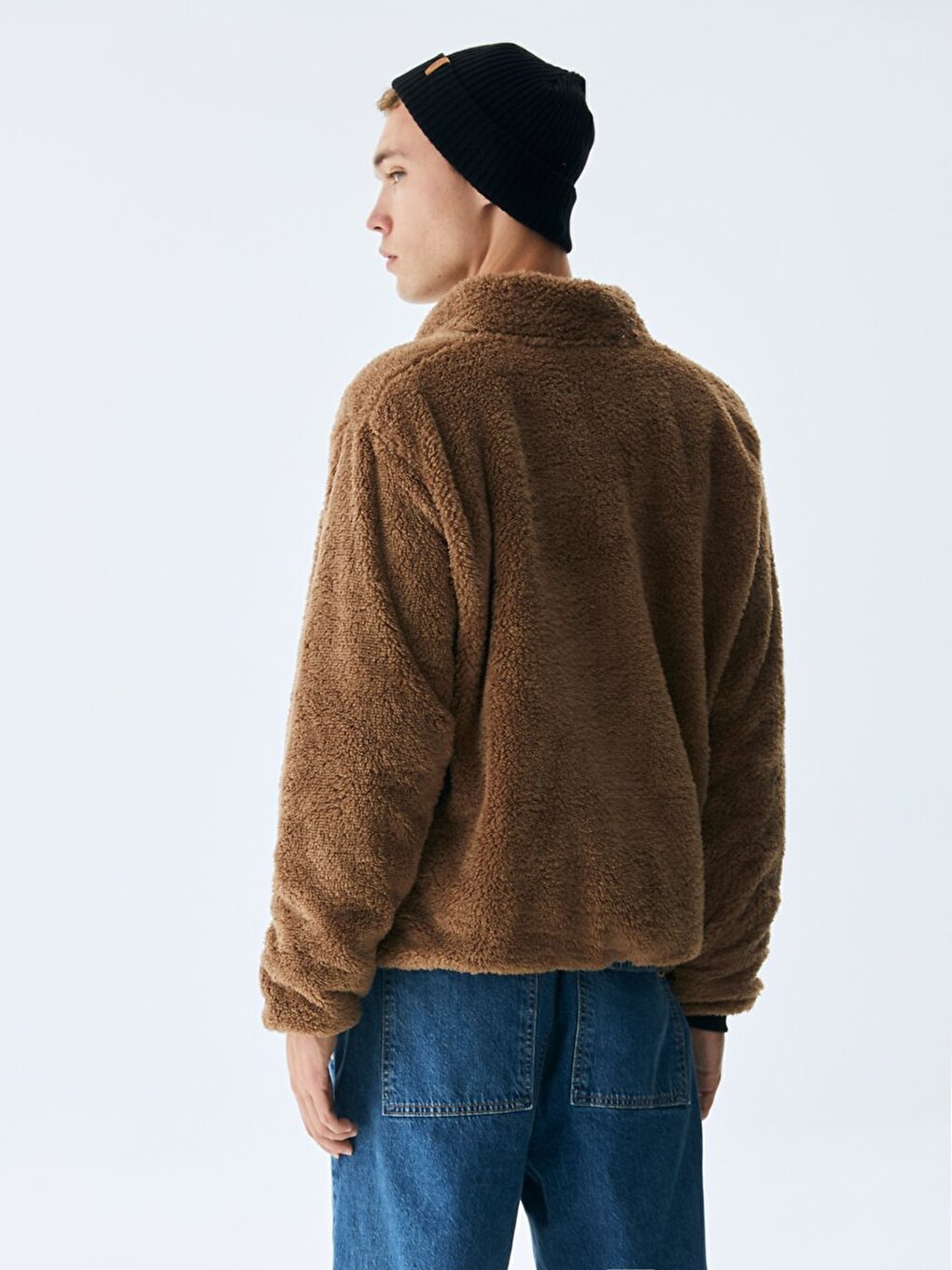 Long Sleeves Brown Sweatshırt