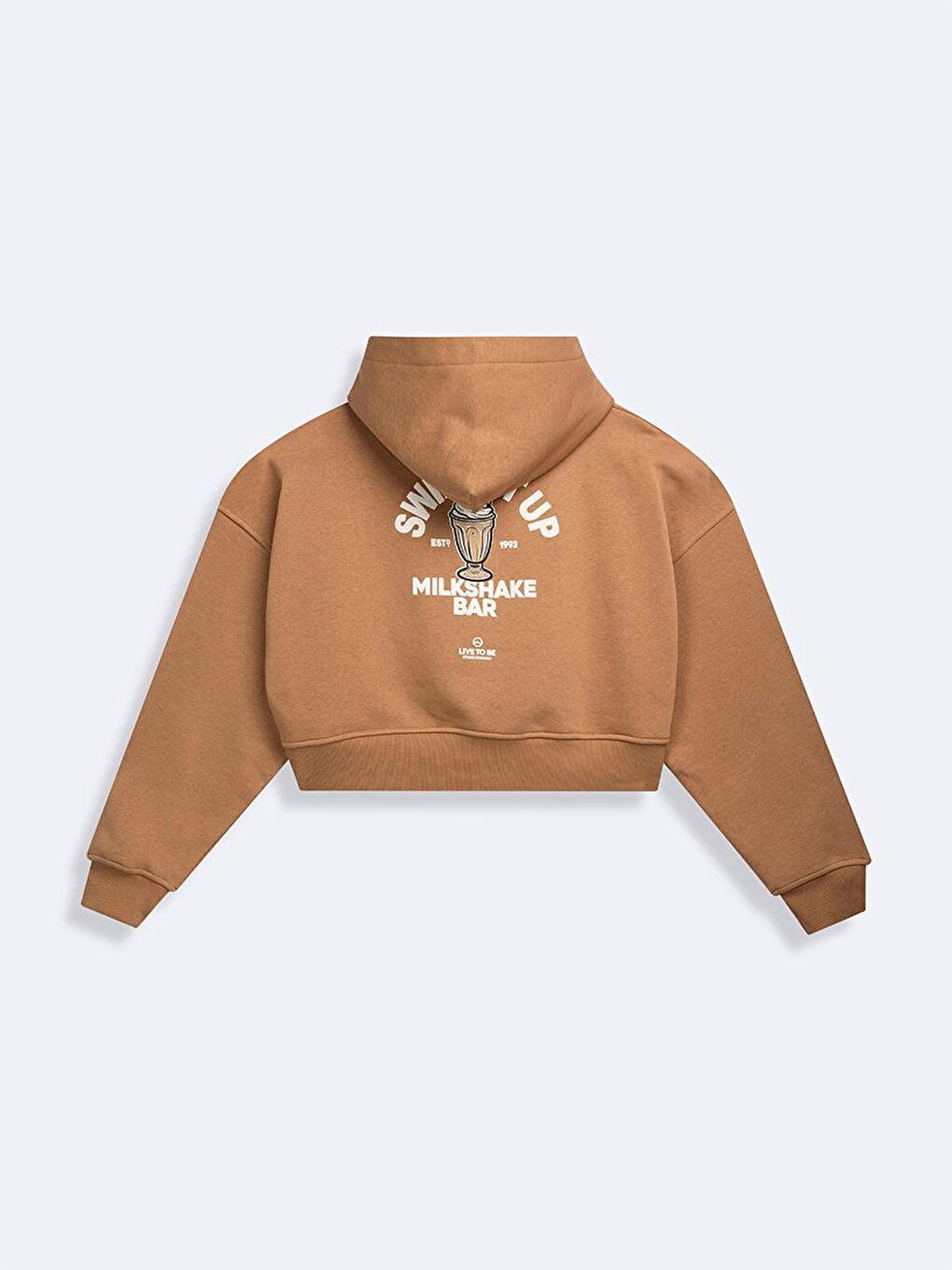 Long Sleeves Brown Sweatshırt