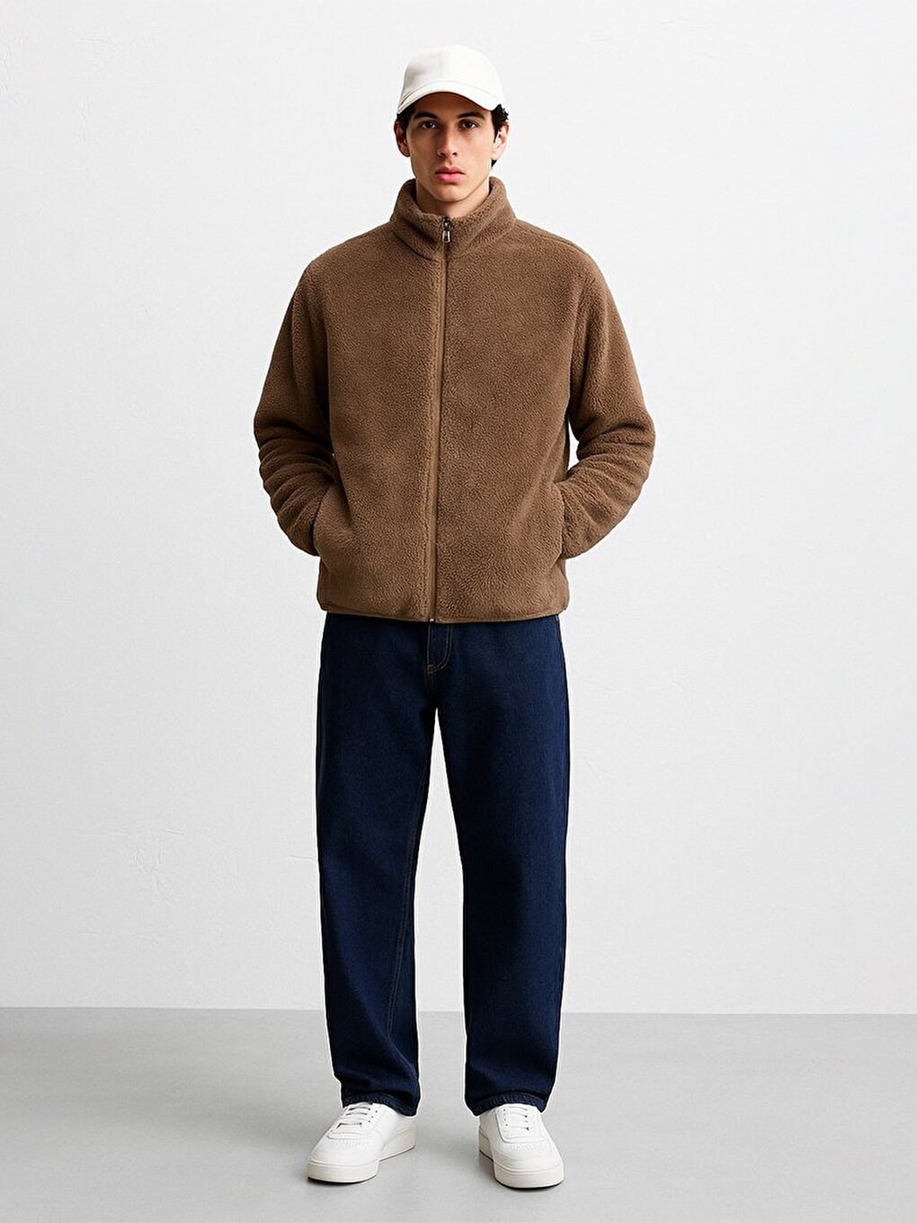 Long Sleeves Brown Sweatshırt