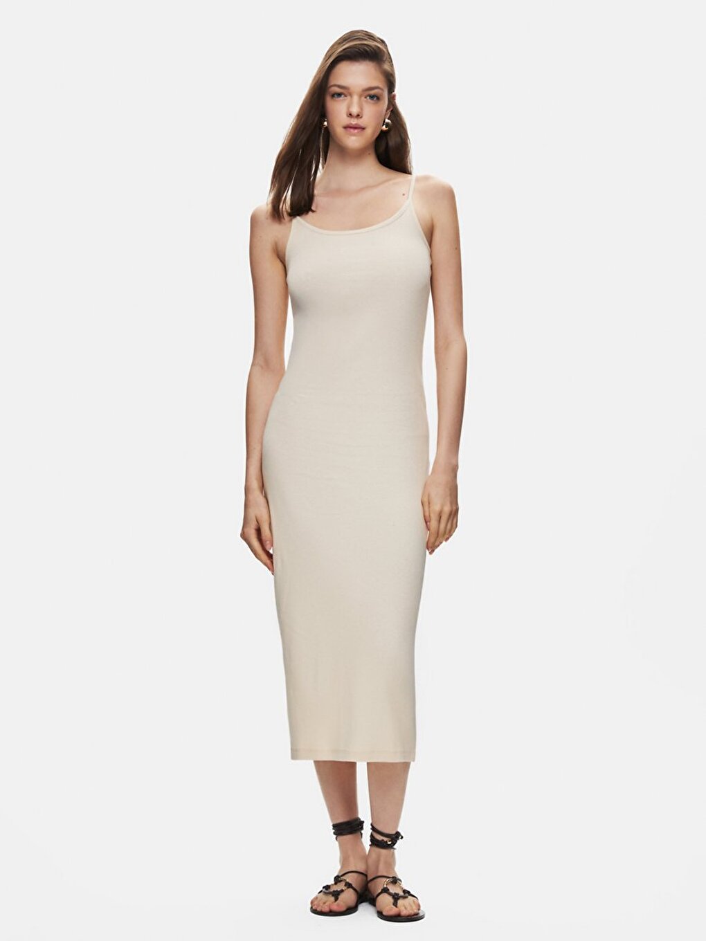 Beige Jurk