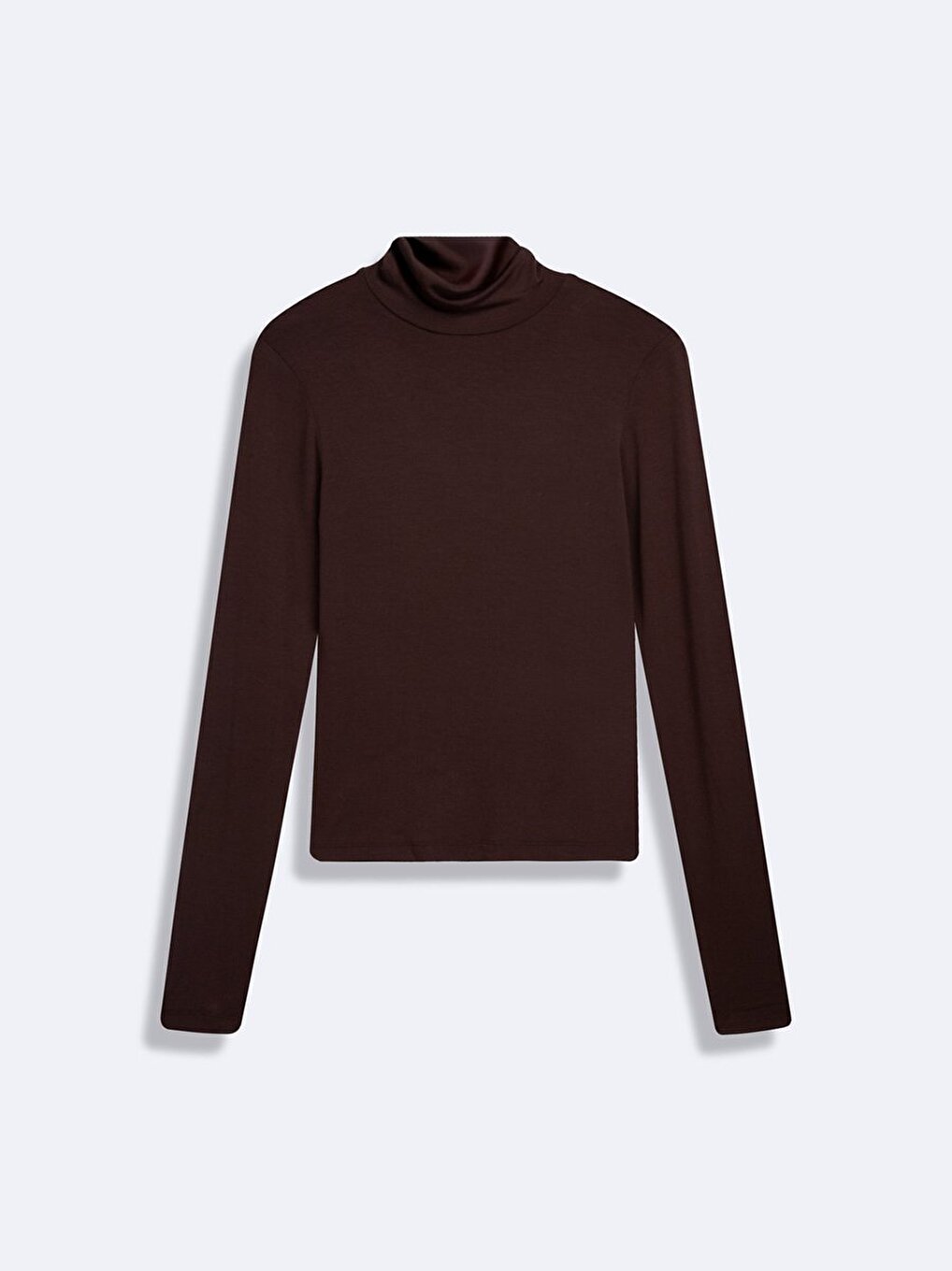 Long Sleeves Brown Sweatshırt