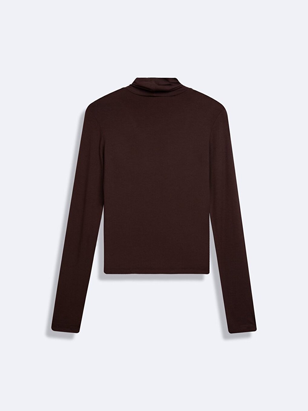 Long Sleeves Brown Sweatshırt