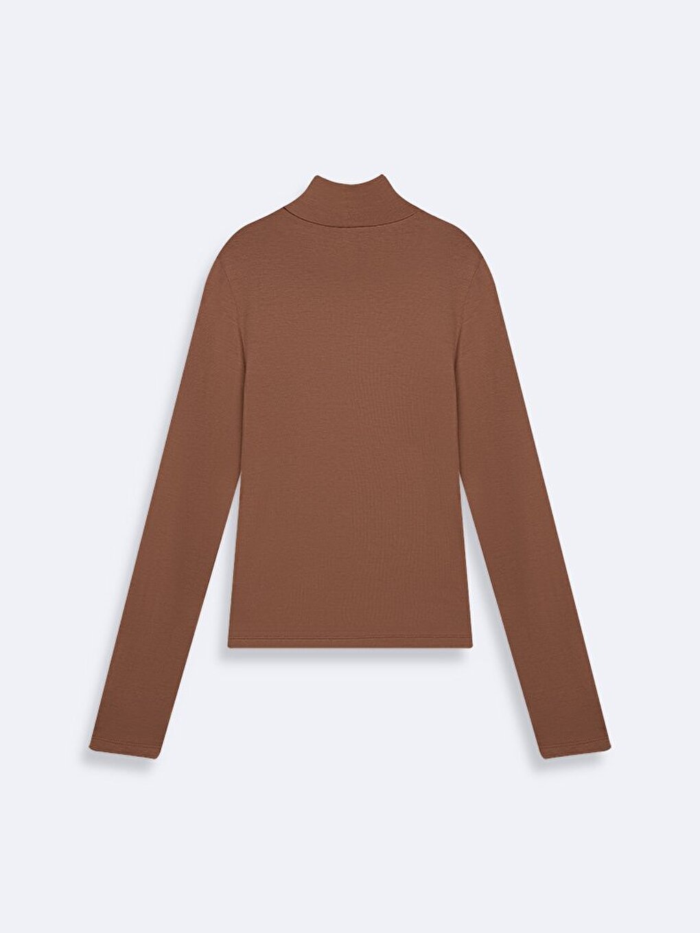 Long Sleeves Brown Sweatshırt