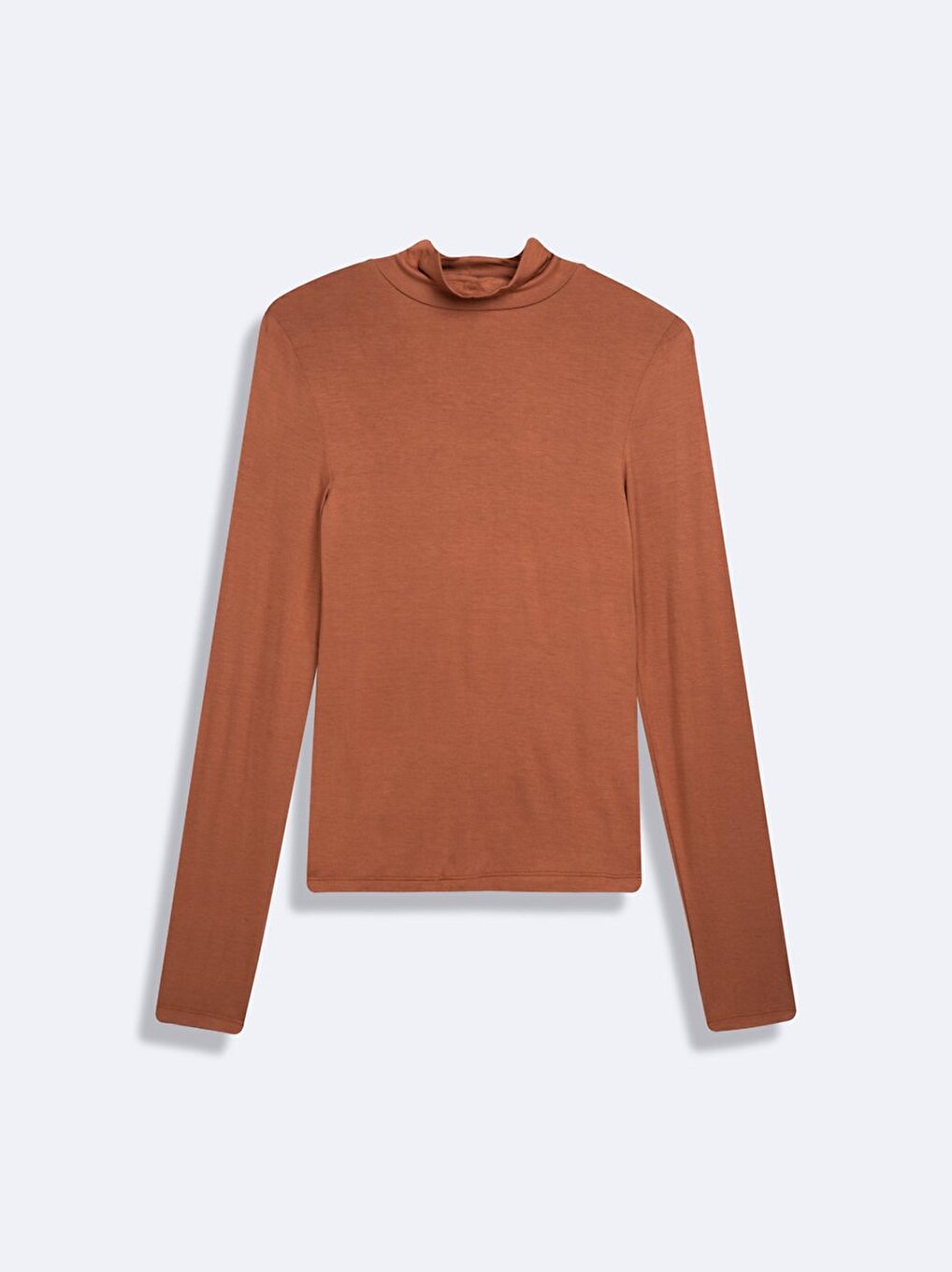 Long Sleeves Brown Sweatshırt