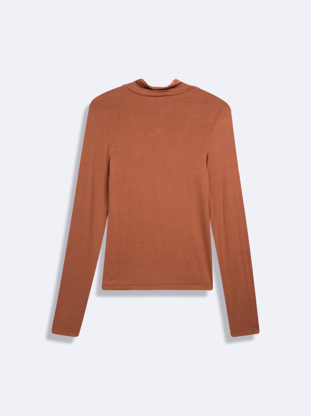 Long Sleeves Brown Sweatshırt