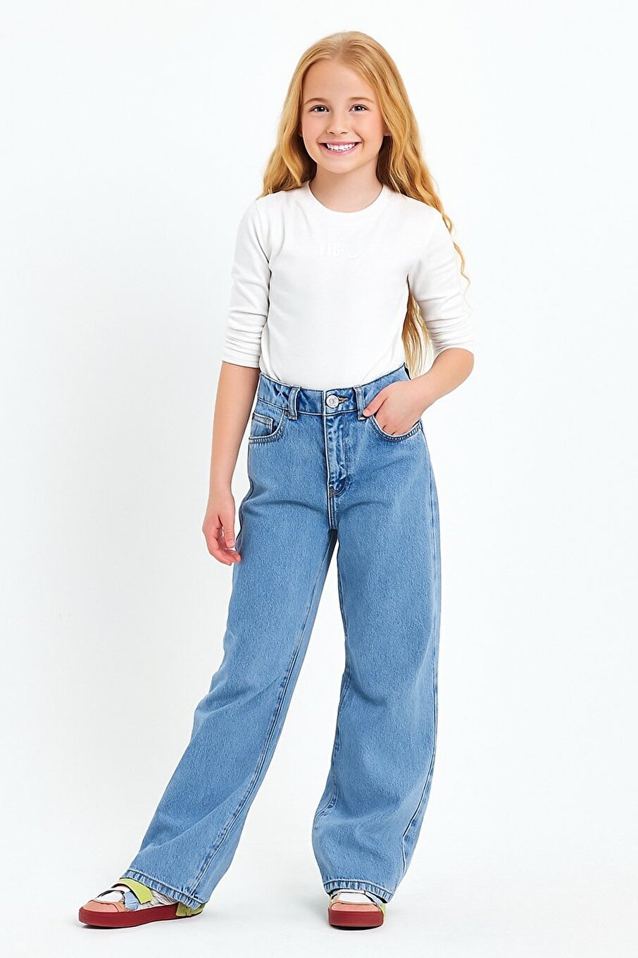 Olıana G Bleu Moyen Les Pantalons