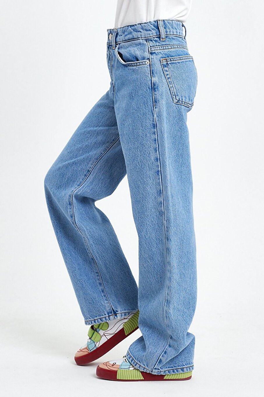 Olıana G Bleu Moyen Les Pantalons